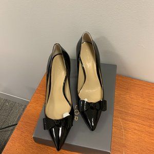 Ann Taylor Charlie Pumps, Size 8, Black Patent Leather, New In Box